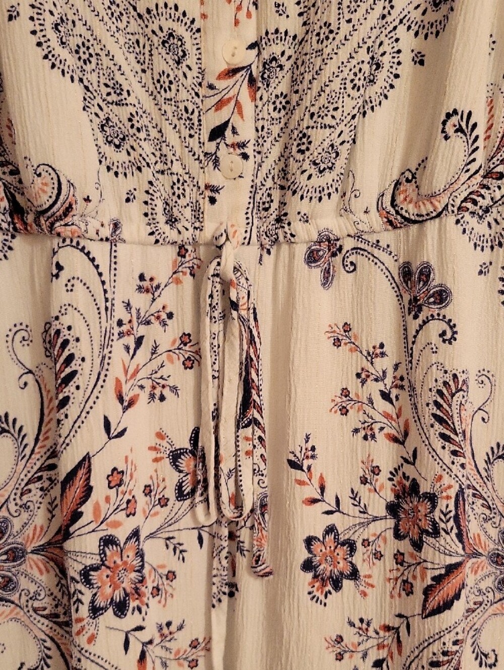 Knox Rose White And Navy Midi Sundress with Paisley Print - Picture 4 of 7